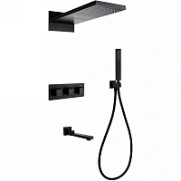 Душевой комплект Abber Daheim черный матовый