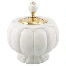 Стакан для ванной Migliore Olivia белая керамика, золото