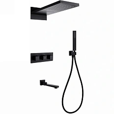 Душевой комплект Abber Daheim черный матовый