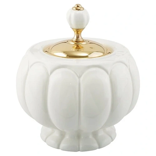 Стакан для ванной Migliore Olivia белая керамика, золото - фото 3