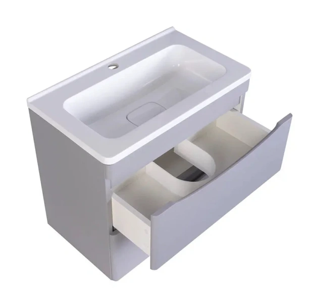 Тумба под раковину подвесная Style Line Бергамо 60 см серая СС-00002317 (детальная фотография), современная, hi-tech