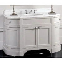 Тумба с мраморной столешницей, цвет полуглянцевый Offwhite, мрамор Bianco Carrara, Devon&Devon Season