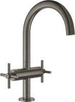 Смеситель для раковины темный графит матовый Grohe Atrio 