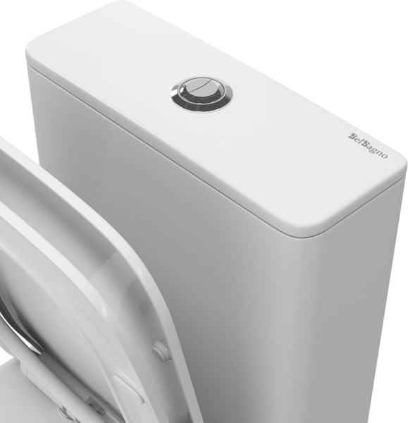 Унитаз компакт BelBagno Romano с сиденьем микролифт BB2803CP/T-TOR/SC (детальная фотография), недорогие, безободковые, сиденье с микролифтом , с антивсплеском, компакт, низкие