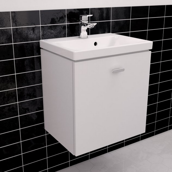 Тумба под раковину подвесная Ideal Standard Connect Space 55 см белый лак глянцевый E0313WG (детальная фотография), современная, hi-tech