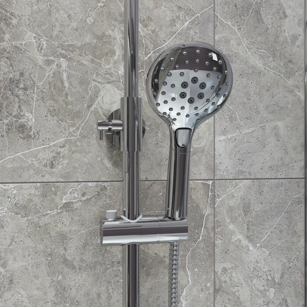 Душевая стойка IDDIS Ray с верхним душем хром RAYSB3Fi06 (детальная фотография), рычажные