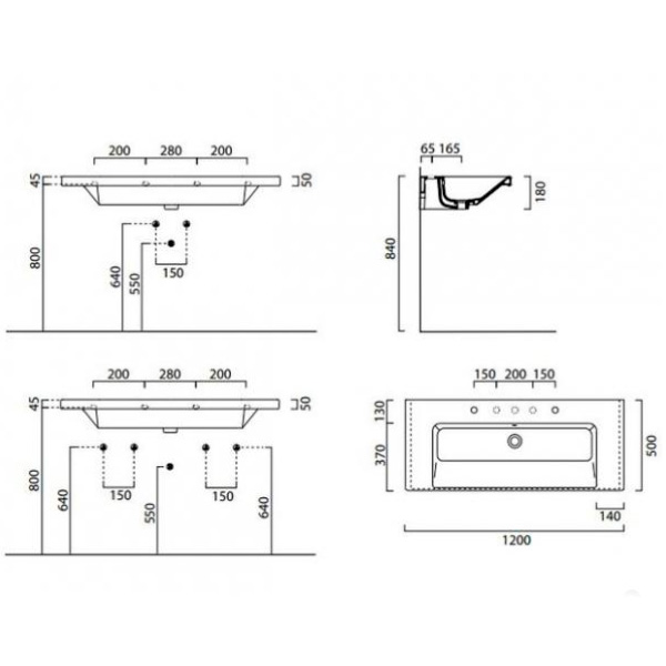 Схема (детальная фотография), подвесные, накладные (на столешницу), пристенные