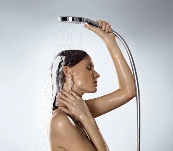 Душевой гарнитур Hansgrohe Raindance Select S хром, правосторонний 26326000 (детальная фотография), хром