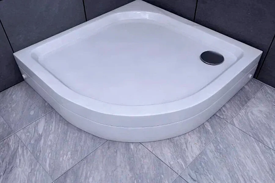 Душевой поддон Акватек 80x80 см полукруглый DPA-0000007 (детальная фотография), акриловые