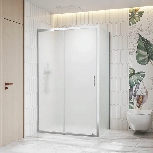 Душевой уголок RGW Classic CL-133 (CL-13 + Z-03) 140x90 см профиль хром, стекло Cora - фото 1