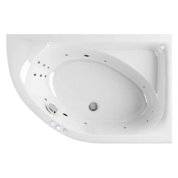 Ванна гидромассажная Excellent Aquarella Smart 150 x 100 см, правая, белый/хром, WAEX.ARP15.SMART.CR (детальная фотография)