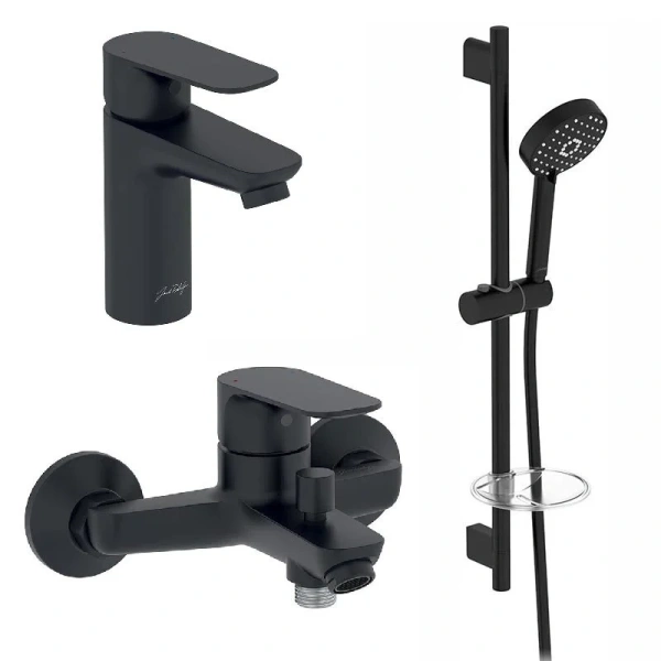 Душевой комплект Jacob Delafon Oscar черный матовый E29845RU-BL (детальная фотография)