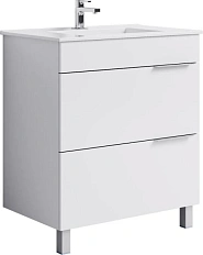 Тумба с раковиной напольная Aqwella Бриг Br.01.07/2/W 75 см два ящика