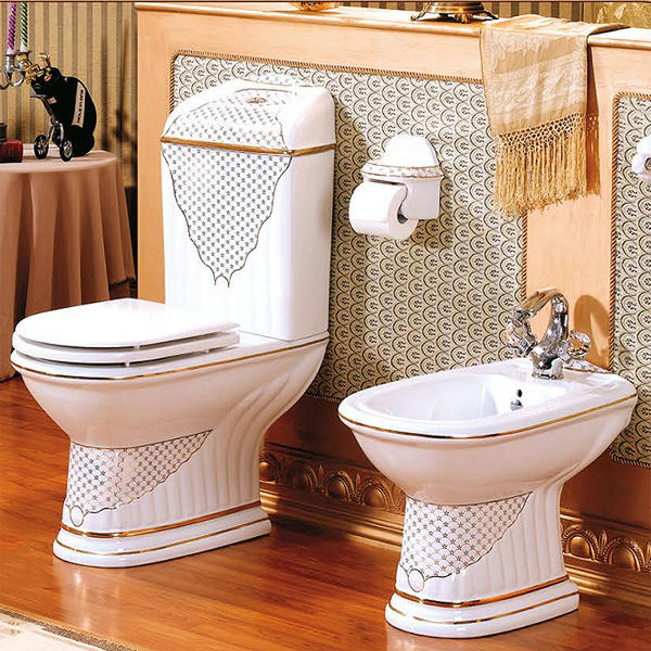 Биде напольное CeramaLux Luxe Classic белое J-816 (детальная фотография), классические, ретро