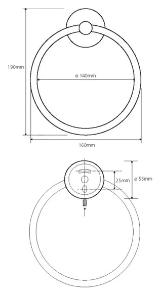 Полотенцедержатель Bemeta Omega кольцо 104104062 (детальная фотография), современные, hi-tech