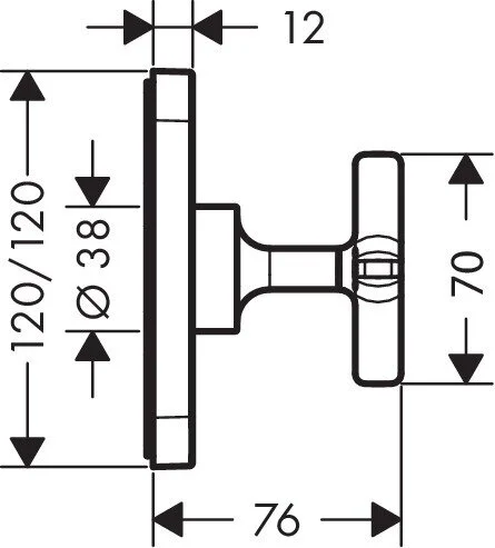 Запорный вентиль Axor Citterio E внешняя монтажная часть, хром 36771000 (детальная фотография), в наличии