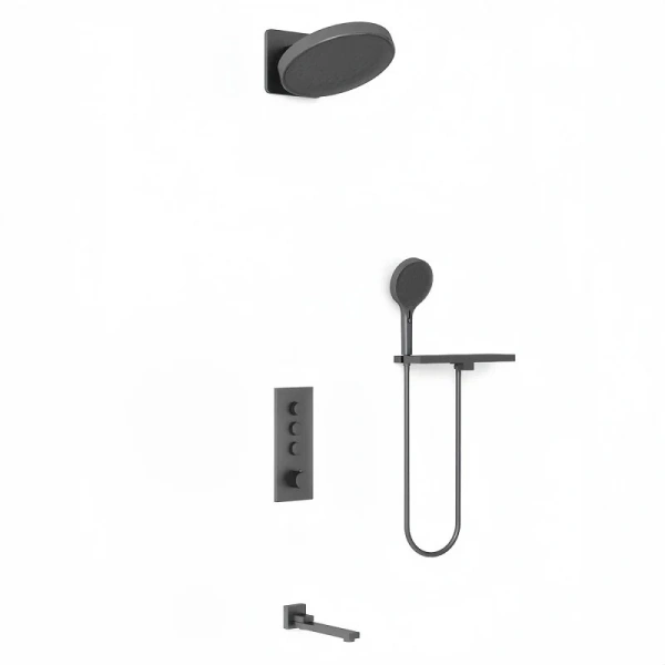 Душевой комплект Vincea вороненая сталь VSFW-433TI3RGM (детальная фотография)