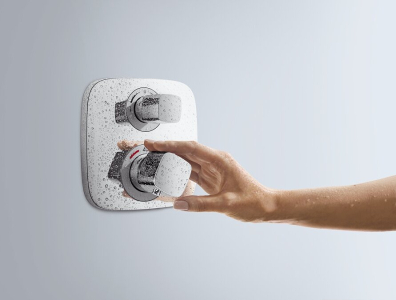 Смеситель для душа Hansgrohe Ecostat E термостатический, хром 15708000 (детальная фотография), для душа