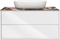 Тумба под раковину подвесная Kerama Marazzi Plaza Modern PLB.M.100.2\WHT 100 см с 2 ящиками