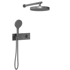 Душевой комплект Vincea вороненая сталь