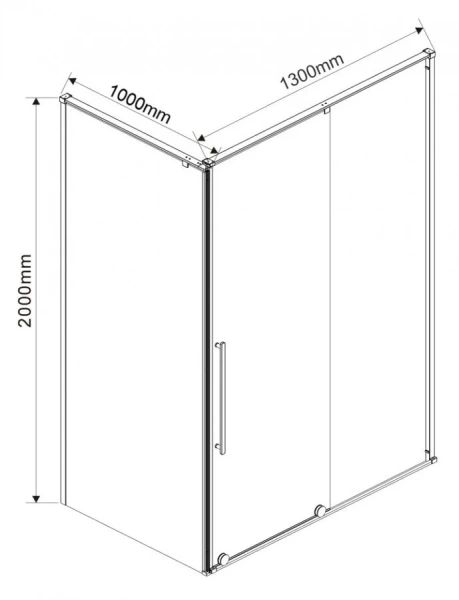 Душевой уголок Vincea Arno 130х100 см угловой VSR-1A1013CL (детальная фотография), прямоугольные