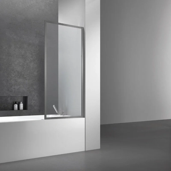 Шторка для ванны Vincea 70x140 см профиль вороненая сталь стекло прозрачное VSB-41700CLGM (детальная фотография)