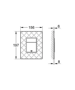 Смывная клавиша Grohe Skate Cosmopolitan 38913 (детальная фотография), в наличии