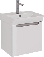 Тумба под раковину подвесная Lemark Buno Mini 45 см белый глянец