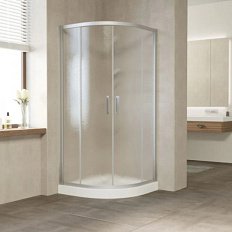 Душевой уголок профиль матовый хром стекло шиншилла Vegas-glass