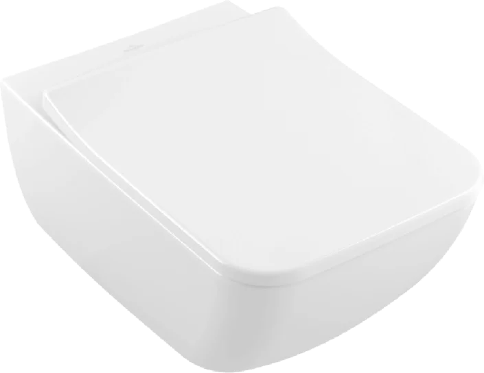 Унитаз подвесной Villeroy & Boch Venticello цвет Stone White с покрытием CeramicPlus 4611R0RW (детальная фотография)