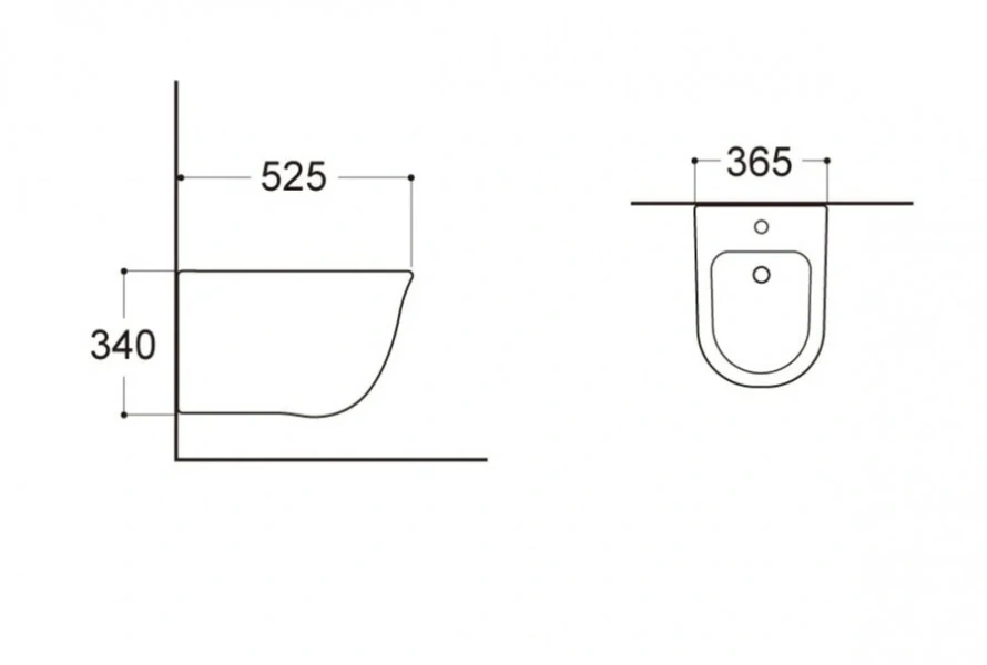 Биде подвесное Акватек Классик белое AQ1160-00 (детальная фотография), современные, hi-tech