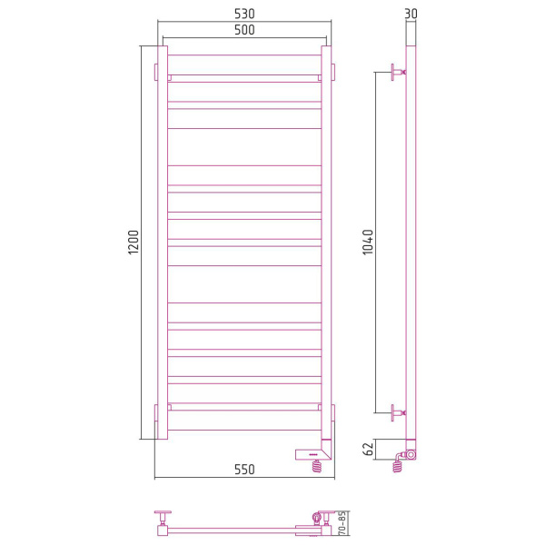 Схема (детальная фотография), лесенка, вертикальные