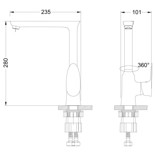 Смеситель для кухни Lemark Nero LM0205C (детальная фотография), для кухни