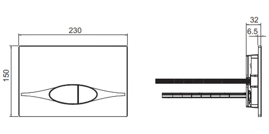 Клавиша смыва Jacob Delafon белая E29026-01R (детальная фотография), в наличии