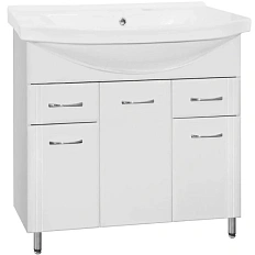 Тумба под раковину напольная Style Line Эко Стандарт 86 см белая