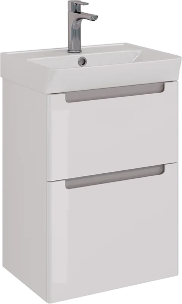 Тумба с раковиной Lemark Buno LM04B50T 50 см с двумя ящиками (детальная фотография)