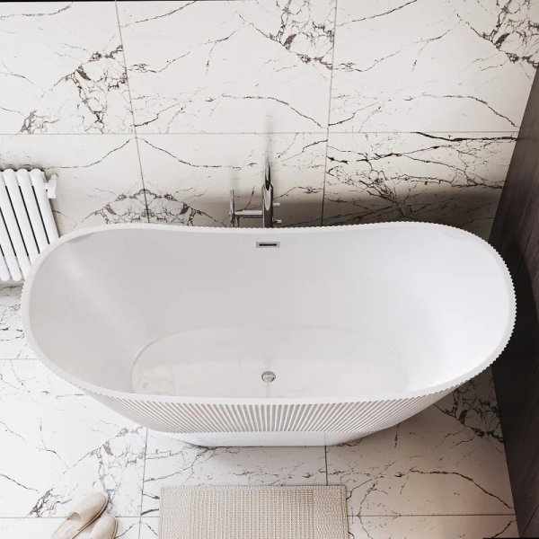 Ванна акриловая Grossman Galaxy, GR-2104M, 170 x 75 см, отдельностоящая, белая матовая (детальная фотография), 170х75