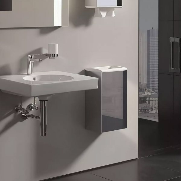 Ведро для ванной Keuco Moll 12788 (детальная фотография), хром, белые, черные