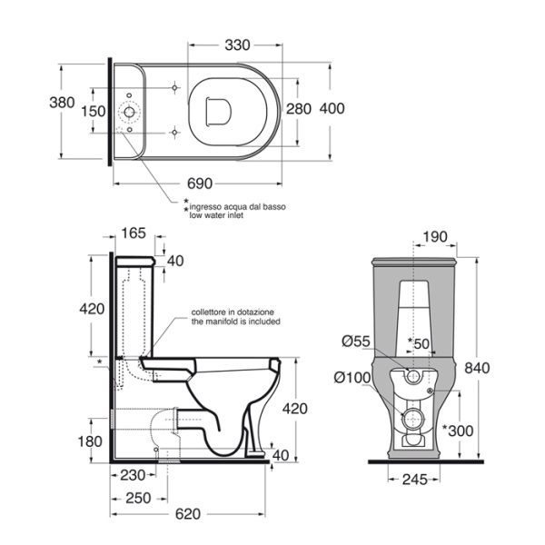 Схема (детальная фотография), сиденье с микролифтом , с антивсплеском, компакт, низкие