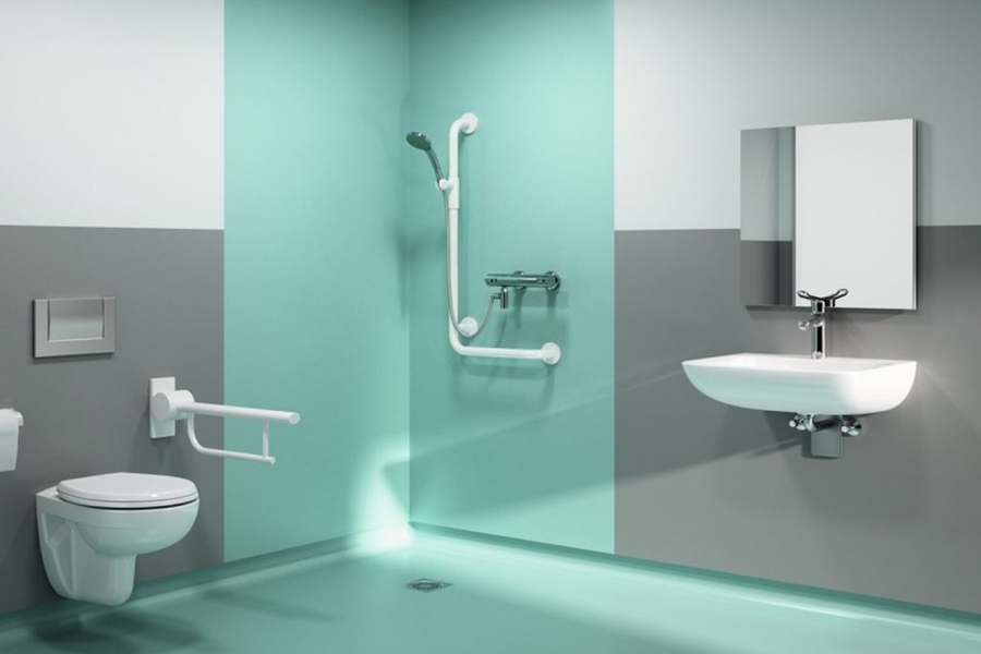 Поручень для ванной Ideal Standard Contour левый, угловой S6474AC (детальная фотография), современные, hi-tech