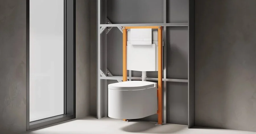 Инсталляция для унитаза Salini Puro с шумоизоляционной прокладкой 30P1WFST111 (детальная фотография), в наличии