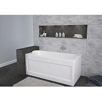 Ванна акриловая Aquanet West 00205300, 130 x 70 см, с каркасом, цвет белый