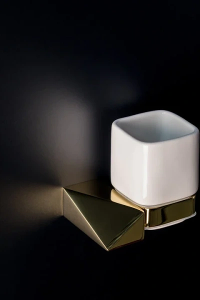 Стакан для ванной Boheme New Venturo золото 10314-G (детальная фотография), золото, комбинированные