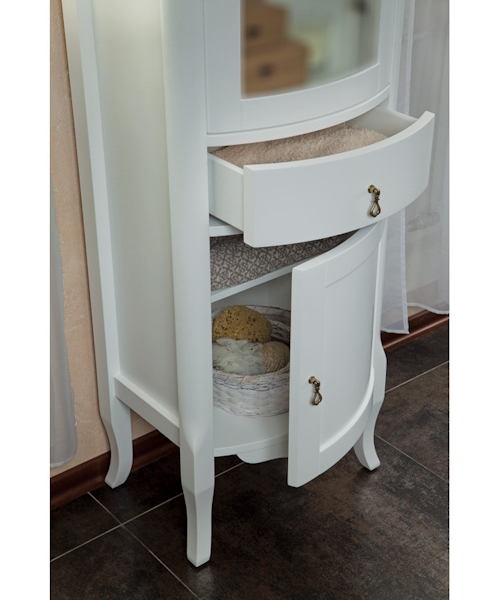 Шкаф, цвет белый матовый, фурнитура бронза, La Beaute Marian CMA.Dx.LBO.O.BR (детальная фотография), по запросу