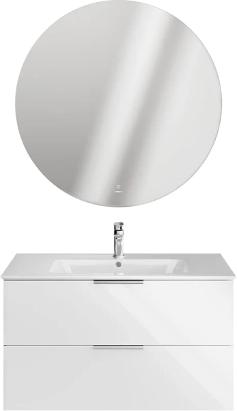 Тумба под раковину подвесная Kerama Marazzi Piano Forte 95 см белая глянцевая PI.F.95\WHT (детальная фотография), современная, hi-tech