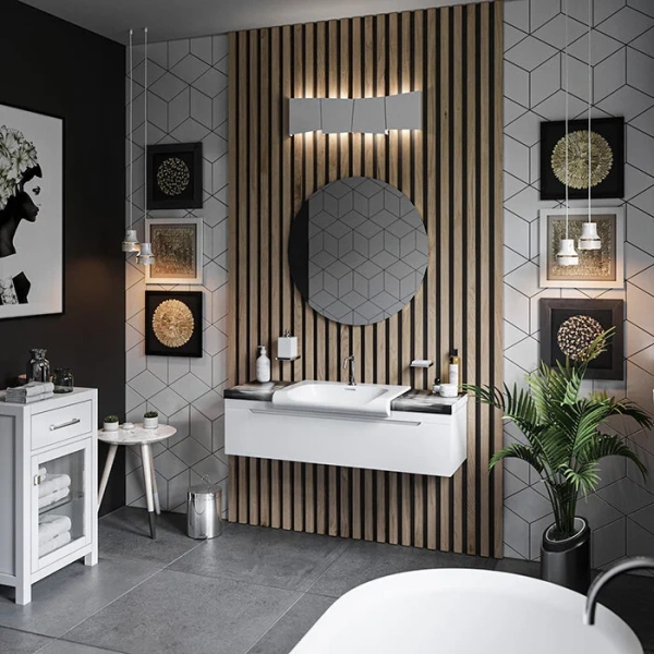 Раковина Kerasan Inka Project 60 см белая 341101*1 (детальная фотография), встраиваемые (в столешницу)