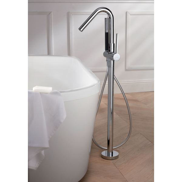 Смеситель для ванны Jacob Delafon Stillness напольный, хром E97344-CP (детальная фотография), хром, комбинированные