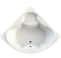 Акриловая ванна Радомир Сандра 2-89-2-0-1-221, 149 x 149 см, фронтальный экран, каркас, сифон, слив-перелив автомат в комплекте, белая