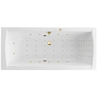 Ванна гидромассажная Excellent Aquaria Lux Slim Nano 180 x 80 см, цвет белый/золото, WAEX.AQU18S.NANO.GL