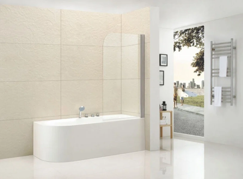 Шторка для ванны Cezares Eco 80х140 см правая стекло рифленое ECO-O-V-1-80/140-P-Cr-R (детальная фотография), 80 см